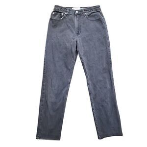 Vintage GAP Jeans Women's 8 Black Washed Classic Fit All Cotton Raw Hem